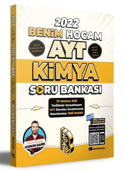 2022 Ayt Kimya Tamamı Video Çözümlü Soru Bankası Benim Hocam Yayınları