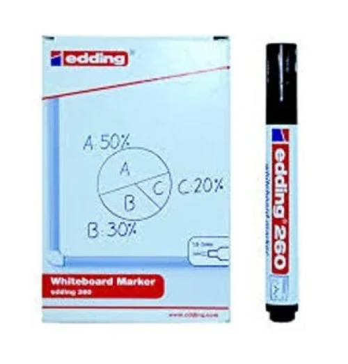 Eddıng Beyaz Tahta Kalemi E-260 Siyah 10 Lu ürün görseli
