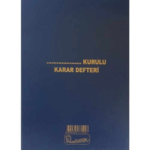 Kocaoluk Karar Defteri Cilt Kapak ürün görseli