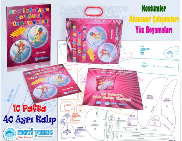 Mavi Yunus Yayınları Renkli Dünyalar / Kostümler - Yüz Boyamaları - 2