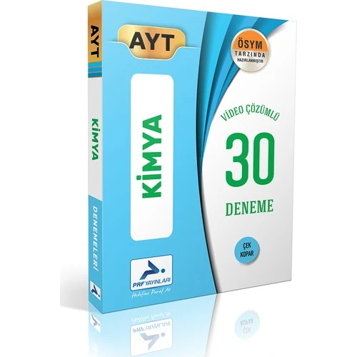 Paraf Yayınları Ayt Kimya Video Çözümlü 30 Deneme