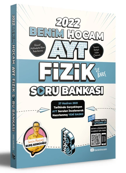 2022 Ayt Fizik Tamamı Video Çözümlü Soru Bankası Benim Hocam Yayınları