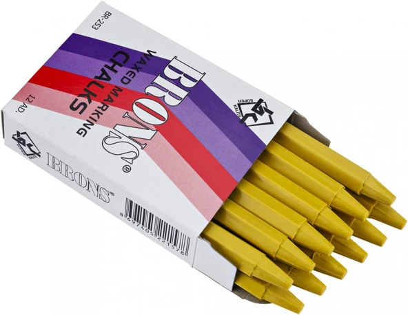 Brons Yağlı Tebeşir Sarı 12 Adet ürün görseli