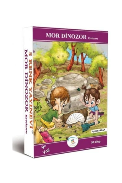 Mor Dinozor Kivilcim 10 Kitap Set Aygün Aslan 5 Renk Yayın
