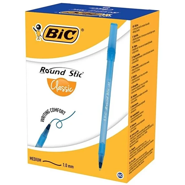 Bic Round Stic Tükenmez Kalem Mavi 60'lı