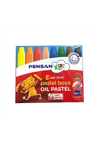 Pensan Kidz 8 Renk Yağlı Pastel Boya ürün görseli