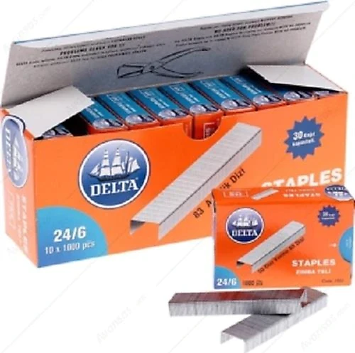 Delta Zımba Teli 24/6 Gümüş Renk 10 Paket Kod.1552 - 2