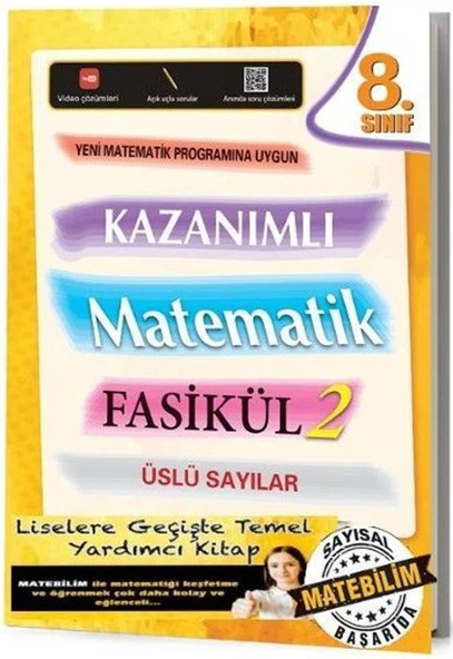 Karekod 8. Sınıf Kazanımlı Matematik Fasikül 2 Üslü Sayılar ürün görseli