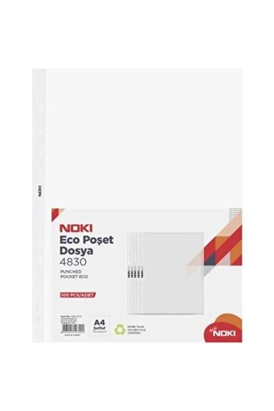 Noki A4 Eco Poşet Dosya 100’lü