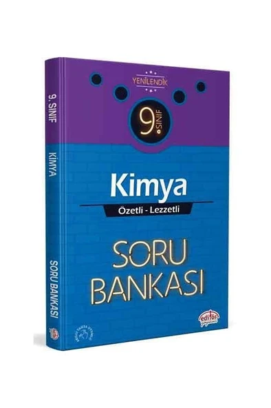 *Kampanya* Editör 9.Sınıf Kimya Özetli Lezzetli Soru Bankası - 1