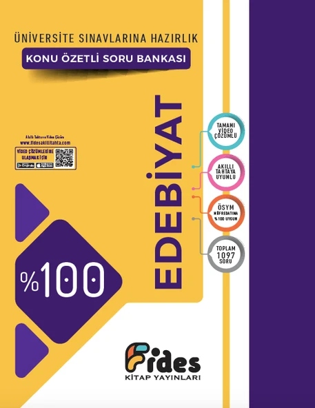 Fides %100 Ösym Soru Tipleriyle Edebiyat Konu Özetli Soru Bankası