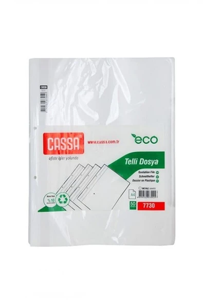 Cassa A4 Beyaz Telli Dosya 50 Adet