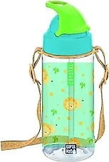 Gıpta Crystal Tritan Desenli Pipetli Matara 500 Cc Yeşil