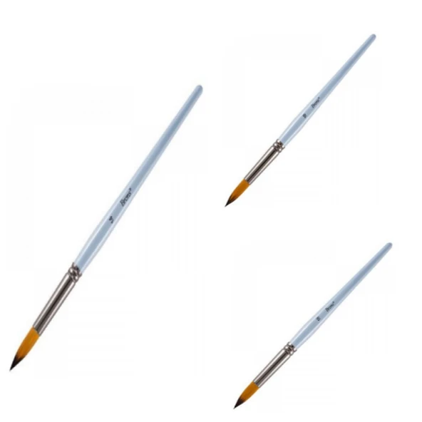 Brons 123 Serisi Sulu & Akrilik Boya Fırçası Seti ( 14-16-18 )