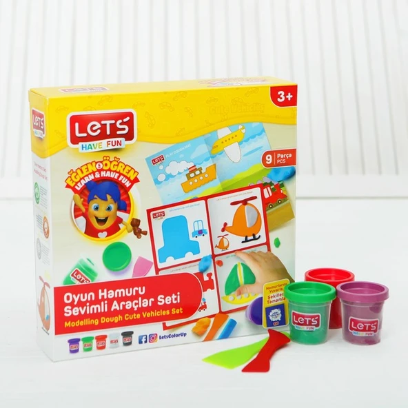 Lets Sevimli Araçlar Oyun Hamuru Seti 9 Parça