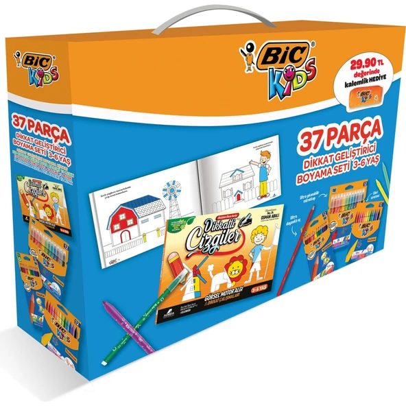 Bic Kids Dikkat Geliştirici Boyama Seti 37 Parça ürün görseli