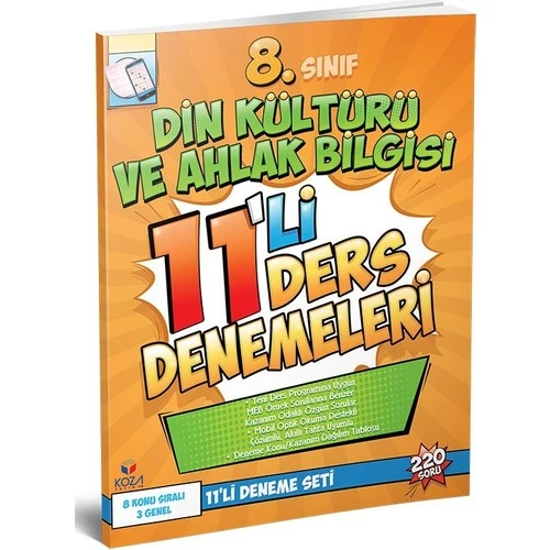 Koza Karaca 8.sınıf Din Kültürü 11'li Ders Denemeleri