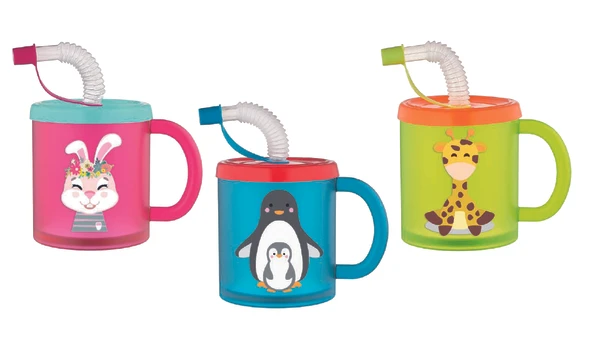 Gıpta Plastik Bardak Şeklinde Suluk  Mavi