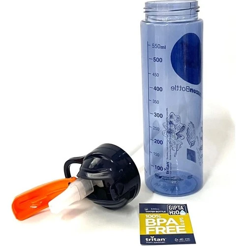 Gıpta 600 Ml Amazon Tritan Pipetli Matara Mavi - 2