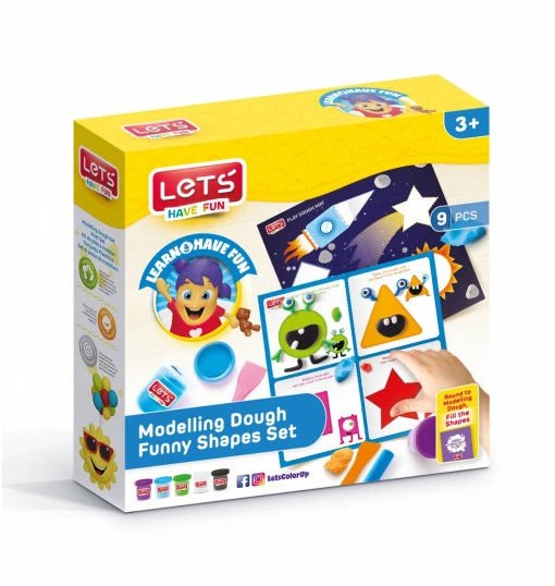 Let's Eğlenceli Şekiller Oyun Hamuru Seti 9 Parça