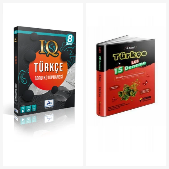 Paraf 8. Sınıf Iq Türkçe Soru Kütüphanesi & Aydın Lgs Türkçe 15 Deneme