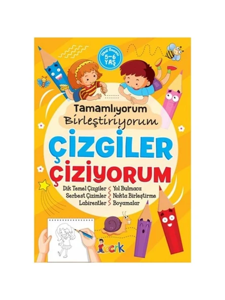 Bıcırık Tamamlıyorum Birleştiriyorum Çizgiler Çiziyorum Boyama Kitabı ürün görseli