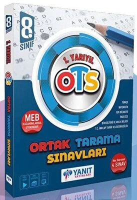 Yanıt Yayınları 8.sınıf  1.yarıyıl Ortak Tarama Sınavları Ots ürün görseli