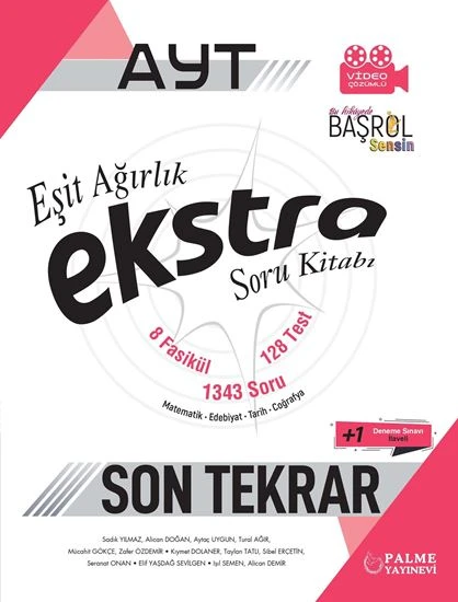 Palme Ayt Ekstra Son Tekrar Eşit Ağırlık Soru Kitabi