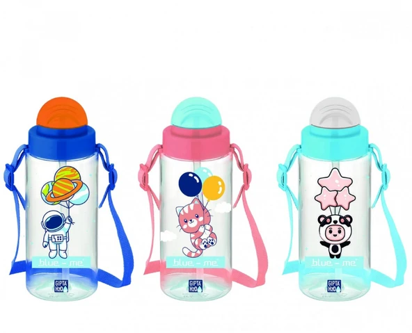 Gıpta Blue-me Tritan Desenli Pipetli Matara 500 Cc ürün görseli