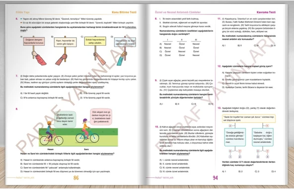 Paraf 7. Sınıf İnteraktif Türkçe Soru Kütüphanesi - 3