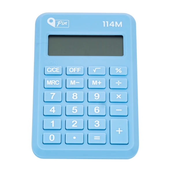Pin Cep Tipi Hesap Makinesi Mavi Renk