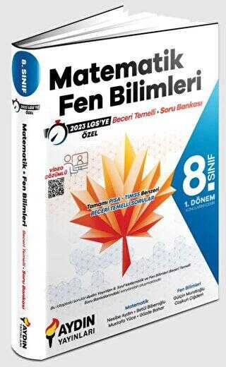 Aydın Yayınları   8. Sınıf 1. Dönem Matematik Ve Fen Bilimleri Beceri Temelli Soru Bankası