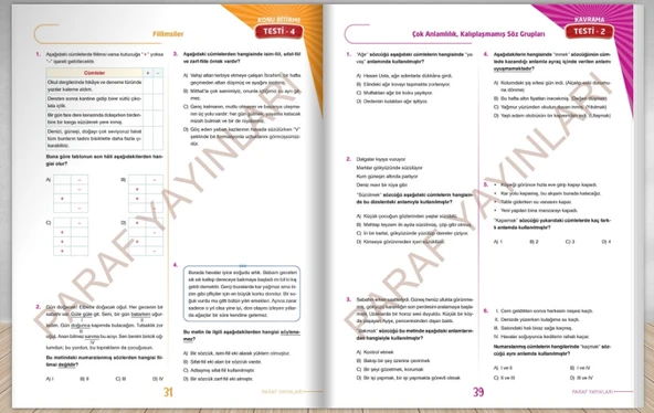 Paraf İnteraktif 8. Sınıf İnteraktif Türkçe Soru Kütüphanesi - Resim 3