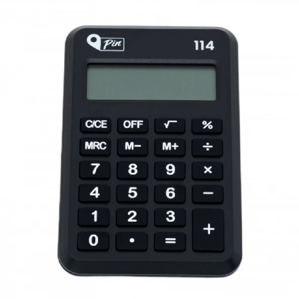 Pin Cep Tipi Hesap Makinesi Siyah Renk