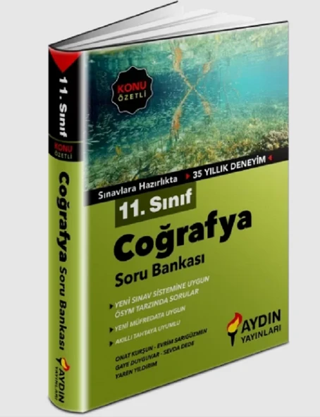 Aydın Yayınları   11. Sınıf Coğrafya Konu Özetli Soru Bankası