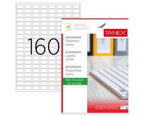 Tanex A4 Tw-2280 Lazer Etiket, Standart Ölçü 22×12 Mm