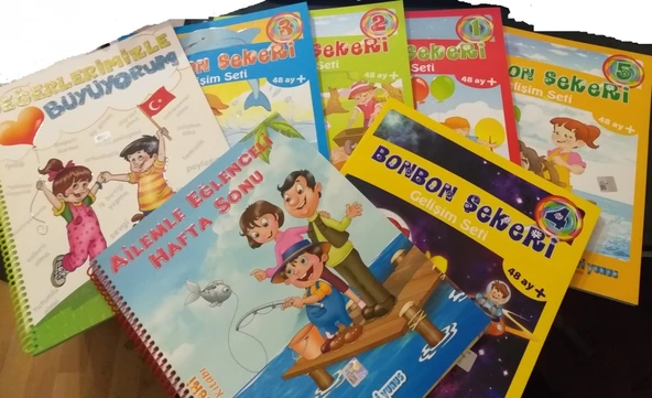 Mavi Yunus Bonbon Şekeri Gelişim Seti 48+ Ay 7 Kitap - 2