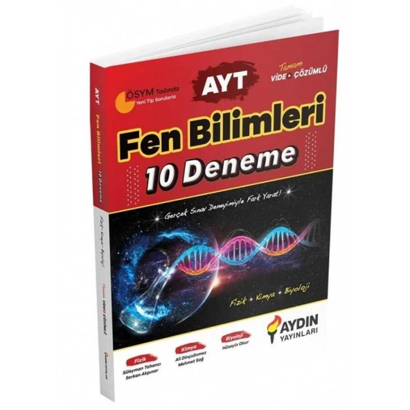 Aydın Yayınları Ayt Fen Bilimleri 10 Deneme ürün görseli