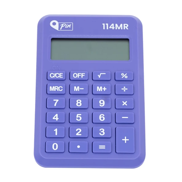 Pin Cep Tipi Hesap Makinesi Mor Renk
