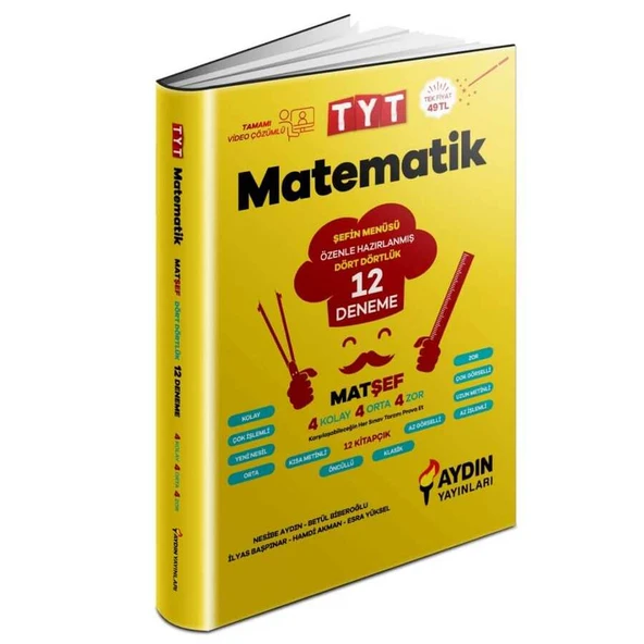 Aydın Yayınları Tyt Matematik Matşef 12 Deneme