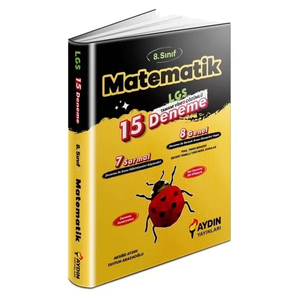 Aydın Yayınları  8. Sınıf Matematik 15 Deneme