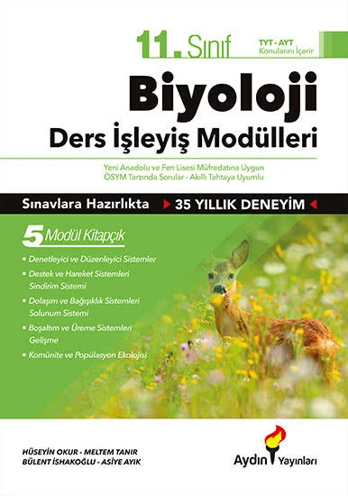 Aydın Yayınları   11. Sınıf Aydın Biyoloji Ders İşleyiş Modülleri