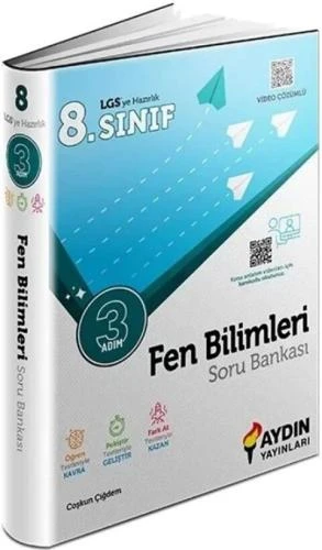 Aydın Yayınları   8. Sınıf Fen Bilimleri Üç Adım Soru Bankası ürün görseli