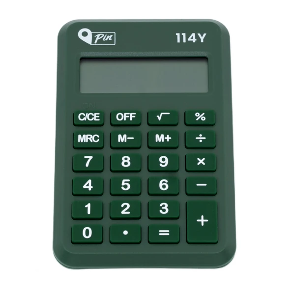 Pin Cep Tipi Hesap Makinesi Yeşil Renk