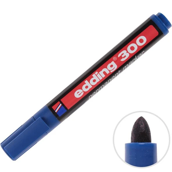 Edding 300 Permanent Markör Yuvarlak Uç 3 Mm Mavi 1 Adet
