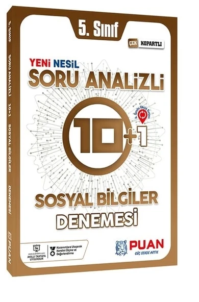 Puan 5.Sınıf Sosyal Bilgiler Denemesi 10+1 Soru Analizli ürün görseli 1
