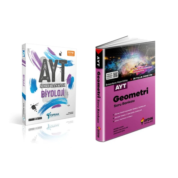 Toprak  Yayınları  Ayt Biyoloji  & Aydın  Yayınları  Ayt Geometri Soru Bankası