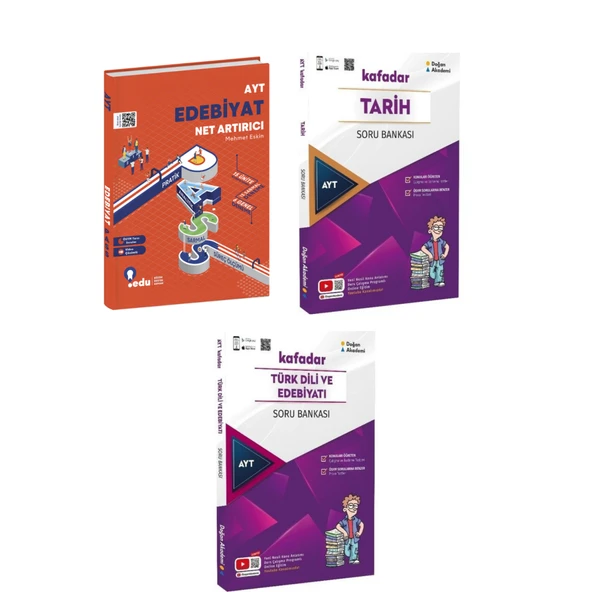 Edu Yayınları Ayt Edebiyat Net Artırıcı & Türk Dili Ve Edebiyatı Ve Tarih Soru Ban.