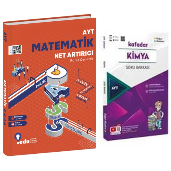 Edu Yayınları Ayt Matematik Net Artırıcı & Doğan Akademi Kafadar Kimya Soru Ban.