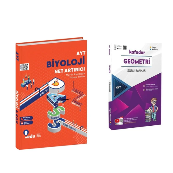 Edu Yayınları Ayt Biyoloji Net Artırıcı & Doğan Akademi Kafadar Geometri Soru Ban. ürün görseli